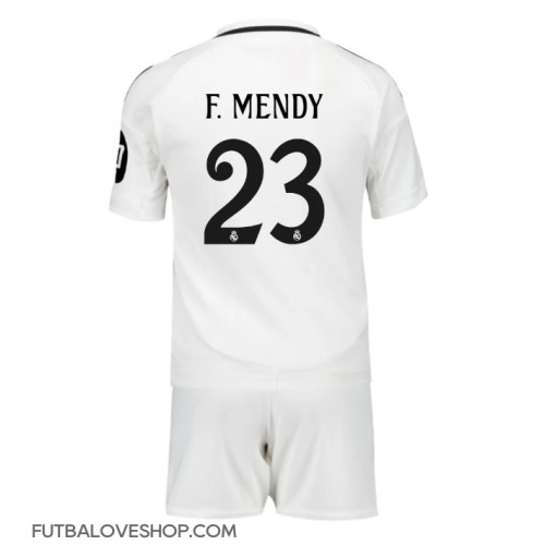 Dres Real Madrid Ferland Mendy #23 Domáci pre deti 2024-25 Krátky Rukáv (+ trenírky)